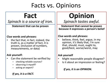 PPT - Distinguishing Facts from Opinions PowerPoint Presentation, free download - ID:2659650