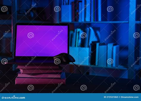 Concept of Books Vs Technology, Space for Text Stock Image - Image of ...