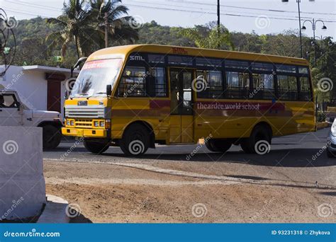 Indian school bus yellow editorial stock photo. Image of child - 93231318