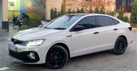 India's first Volkswagen Virtus sedan wrapped in Nardo Grey paint ...