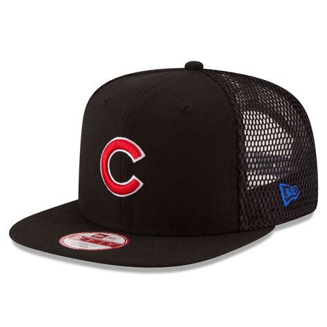 New Era Chicago Cubs Black Trucker Tagged Original Fit 9FIFTY Snapback ...