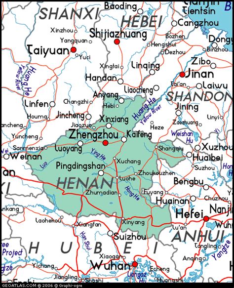 Map of Henan, China, China Atlas