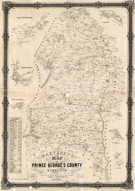 1861 Map of Prince George's County Maryland Upper | Etsy