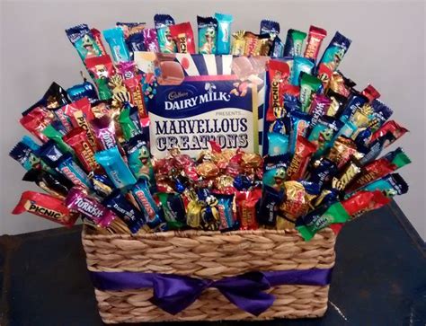 DIY Cadbury Chocolate Gift Basket | Chocolate gifts basket, Chocolate ...