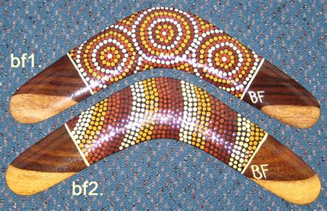 Collectable Boomerangs - traditional and contemporary dot art