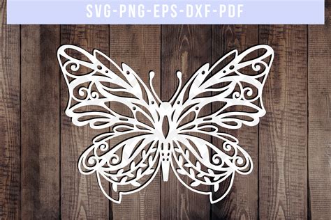 Bundle Of 9 Butterfly Papercut Templates, Paper Art DXF PDF