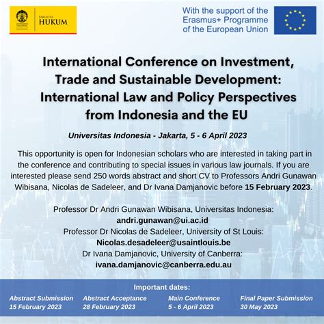 International Conference on Investement, Trade and Sustainable ...