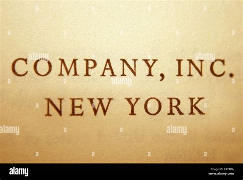 Company, INC. New York Stock Photo - Alamy