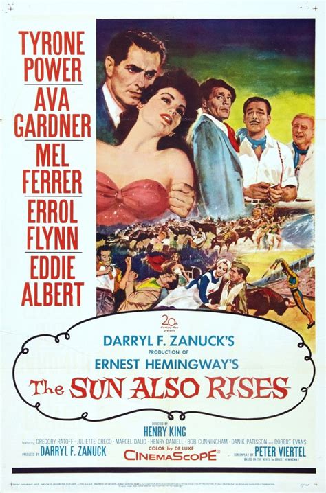 The Sun Also Rises, 1957 | The sun also rises, Tyrone power, Errol flynn