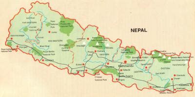 Nepal map - Maps Nepal (Southern Asia - Asia)