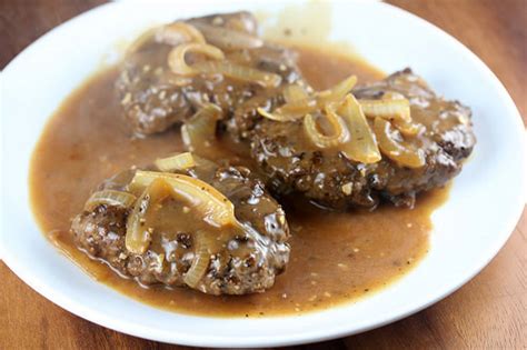 Hamburger Steak with Gravy Recipe | BlogChef.net