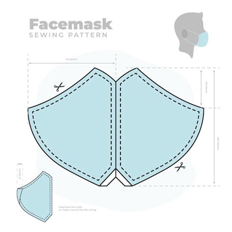 Free Vector | Face mask sewing pattern