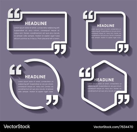 Quotes in quotation marks in on stickers Vector Image