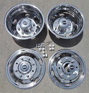 FORD F450 F550 19.5" 99-02 Stainless Dually Wheel Covers BOLT ON