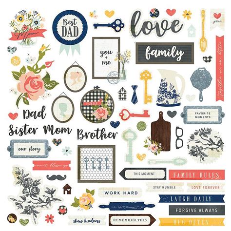 PhotoPlay We Are Family Stickers | Scrapbook paper designs, Family ...