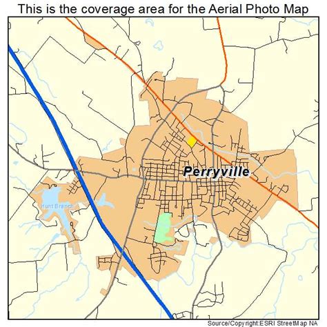 Aerial Photography Map of Perryville, MO Missouri