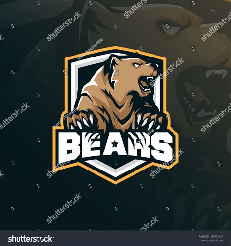 Bear Mascot Logo Design Modern Illustration Stock Vector (Royalty Free ...