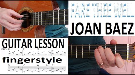 FARE THEE WELL - JOAN BAEZ fingerstyle GUITAR LESSON - YouTube