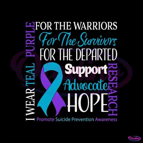 I Wear Teal And Purple SVG Suicide Prevention Awareness SVG