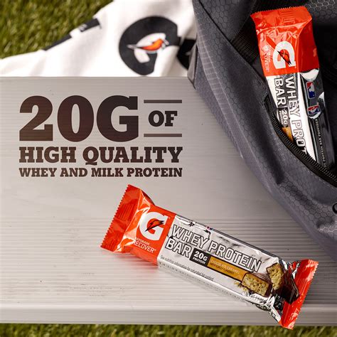 Gatorade Whey Protein Bars, Chocolate Caramel, 2.8 Oz Bars (Pack Of 12, 20g Of Protein Per Bar ...