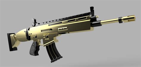 Fortnite Gold Scar Rendering : r/Fusion360