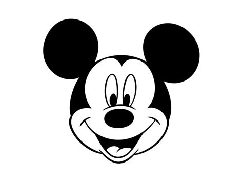 Mickey Mouse Face Vector PNG vector in SVG, PDF, AI, CDR format