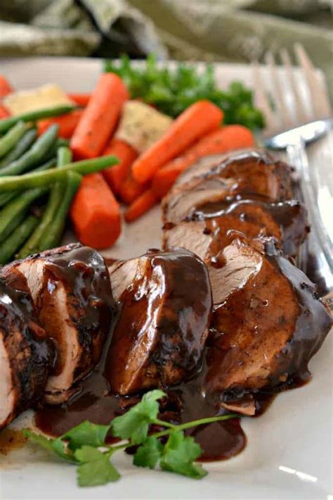 Crock Pot Pork Tenderloin with Balsamic Sauce | Small Town Woman