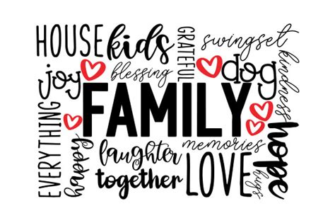 Download Family Word Art SVG File - Download Free SVG Cut Files