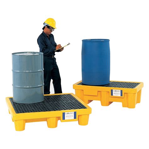 UltraTech International Standard 4 Drum Spill Pallet with Drain - John M. Ellsworth Co. Inc.