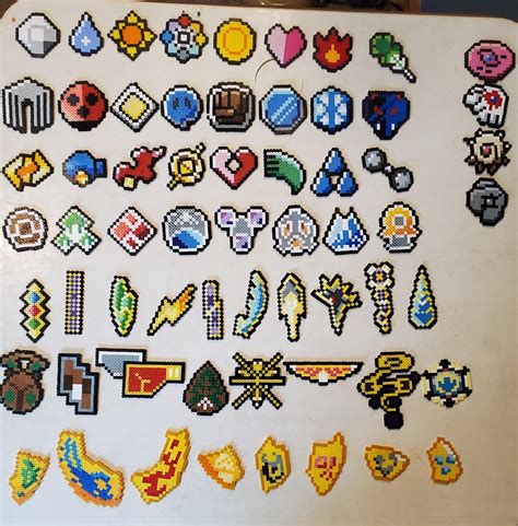 Pokemon Gym Badges Pixel