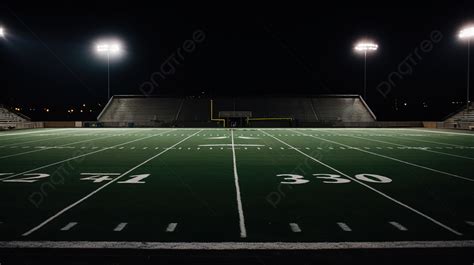 Empty Football Stadium Night