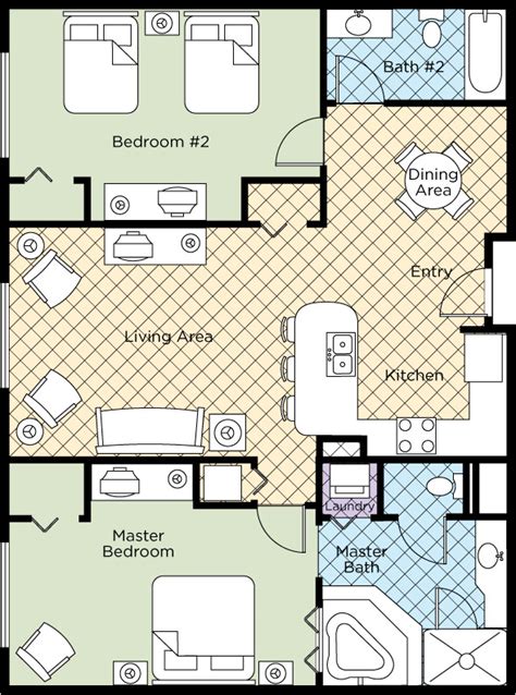 Wyndham Grand Desert 2 Bedroom Floor Plan | Viewfloor.co