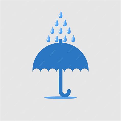 Premium Vector | Umbrella and rain, icon and logo vector