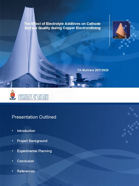 Copper Electrorefining Presentation