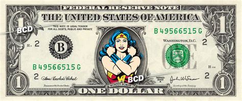 WONDER WOMAN on a REAL Dollar Bill Cash Money DC Comic Collectible Memorabilia - Other