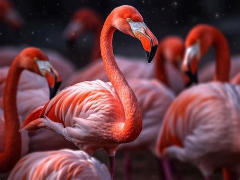 Premium AI Image | flamingo in natural habitat