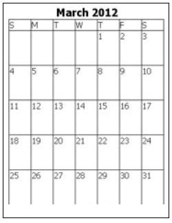 printable blank calendar weekly calendar template blank monthly - free large blank portrait ...