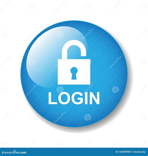 Login icon button stock illustration. Illustration of secure - 126999949