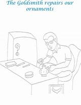 Goldsmith Printable coloring page For Kids sketch template