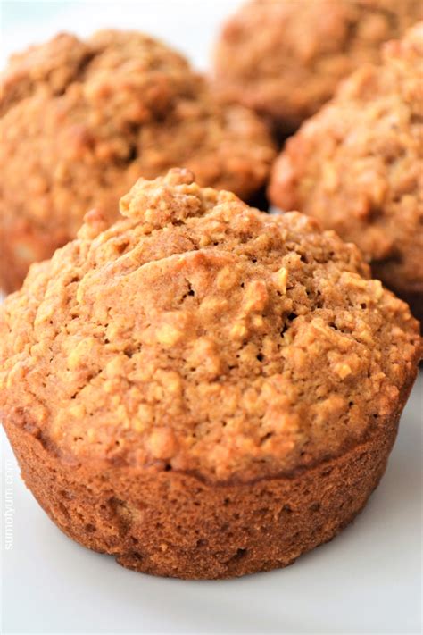 Healthy Oatmeal Muffins - Sum of Yum