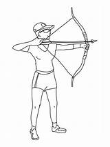 Archery coloring pages sketch template