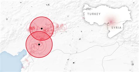 Maps: The devastating earthquakes in Turkey and Syria