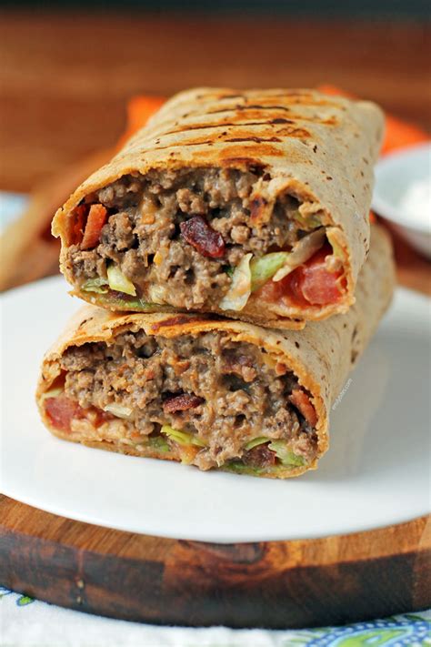 Bacon-Cheeseburger-Wraps - Emily Bites