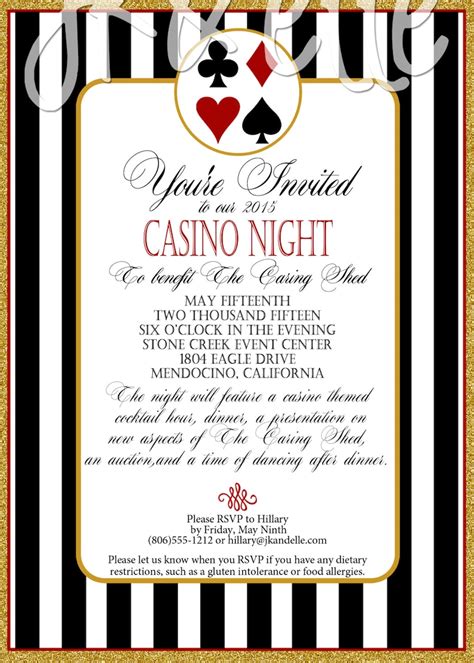 Casino Night Invitation - Etsy