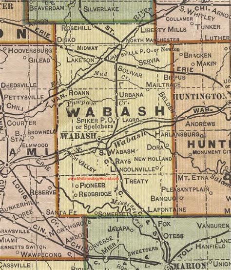 Wabash County, Indiana, 1908 Map, North Manchester