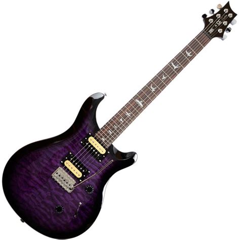 DISC PRS SE Custom 24 Quilt Top Electric Guitar, Purple Burst at Gear4music