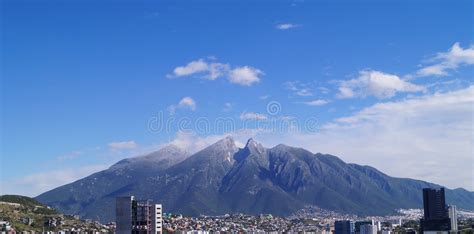 Famous Mountain Called Cerro De La Silla in the City of Monterrey ...