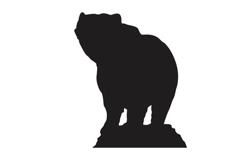 Pose of Bear Silhouette with Transparent Background 33892857 PNG