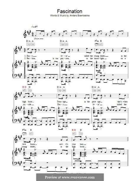 Fascination (Alphabeat) by A. Boenloekke - sheet music on MusicaNeo