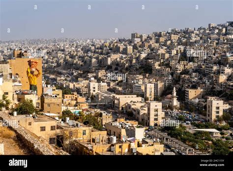 The Amman Skyline Taken From The Citadel, Amman, Jordan Stock Photo - Alamy